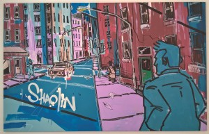 Shaolin - La Rue, 2016.  - En street artist går akryl.