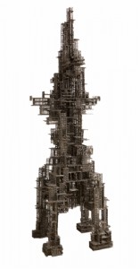 Torsten Johansson “Manhattan”, 1961. Usign. Skulptur af patineret svejsetråd. H 208, B 66, D53