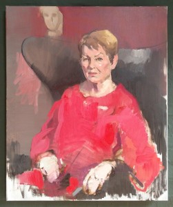 Ghita Nørby - portræt malet af Rasmus Aagaard på DR1